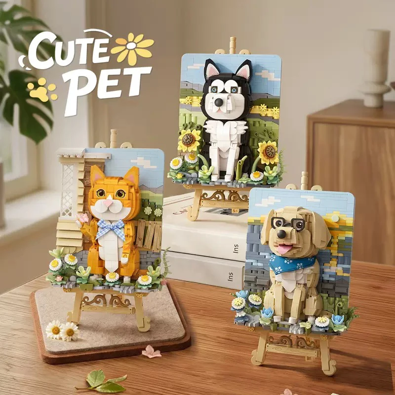 LOZ Animal Model 3D Painting DIY Building Blocks Set, Creative Toys Ornament, Educational Model Building Toys, Birthday Toy Gift