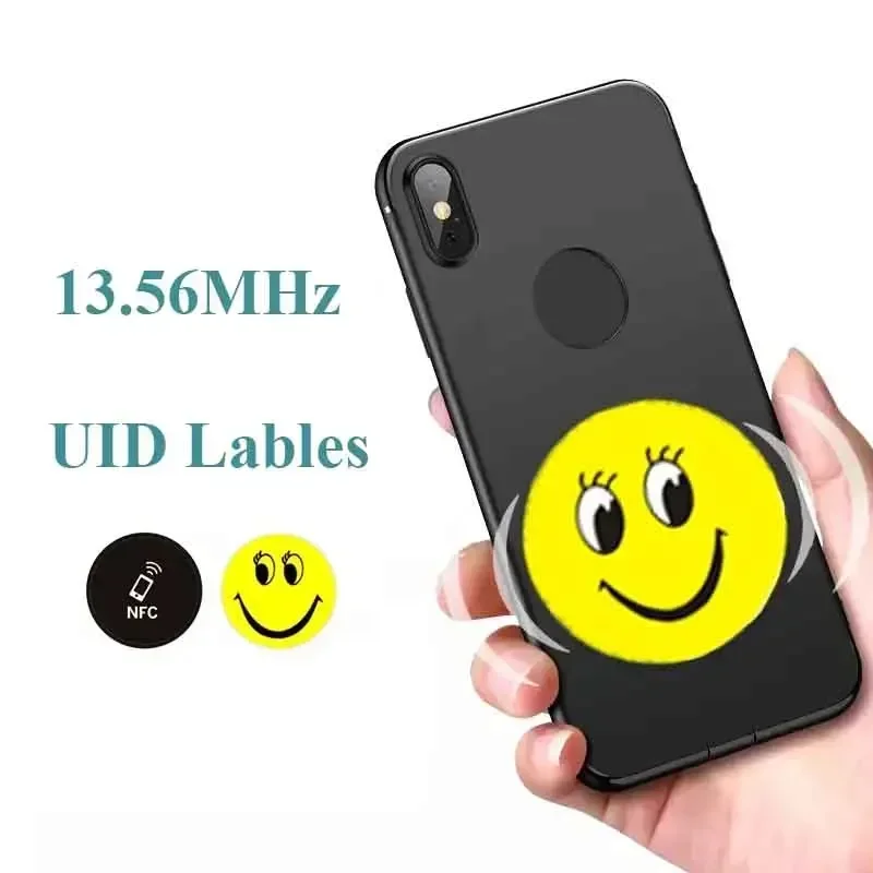 5-100 Pcs UID Rewritable Changeable Sticker Label NFC Tag 13.56MHz 4 Bytes Block 0 Writable for S50 M1 1K Android MCT App 40mm