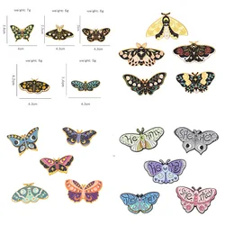Insect butterfly series set lot metal design Badges Brooch Enamel Pins label Bag Backpack Jewelry gift
