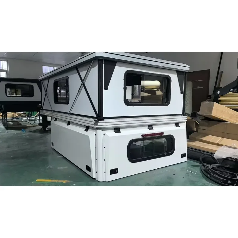 WINCAR 4X4 Pop Up Four-Season Two-Bedroom Hard Wall Aluminum Shell Canopy Camper for Pickup Trucks - view 4