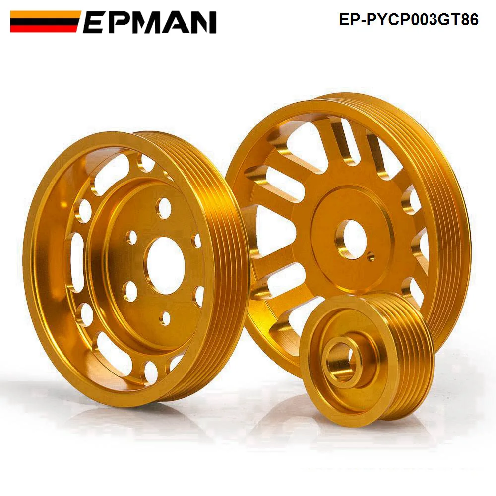 EPMAN Light Weight Crank Pulley Power Steering For Toyota GT86 Subaru BRZ Scion FRS EP-PYCP003GT