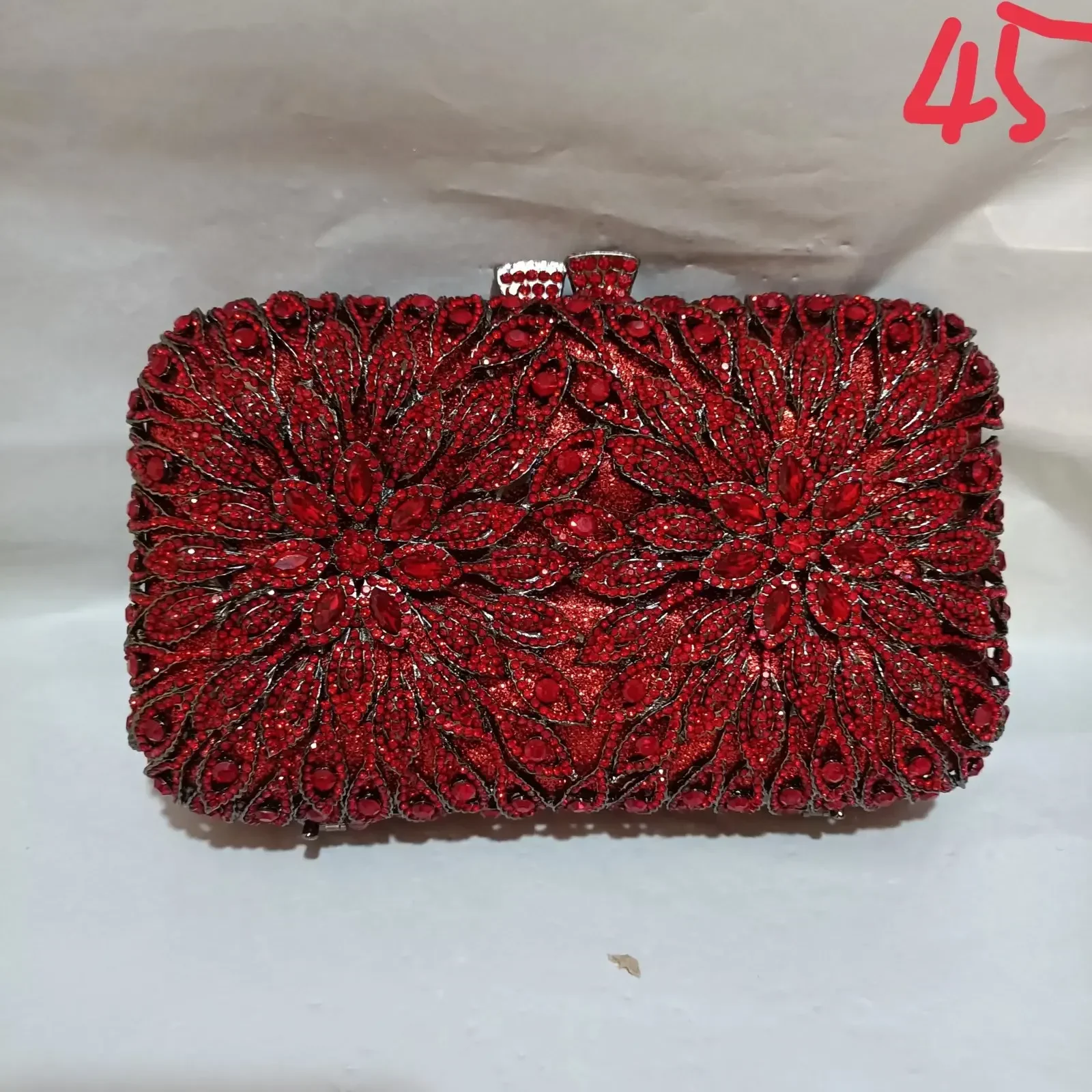 

XIYUAN 11 Kinds Woman Red Crystal Clutches Wedding Bridal Evening Bag Hollow Diamond Party Purse Fashion Lady Rhinestone Handbag