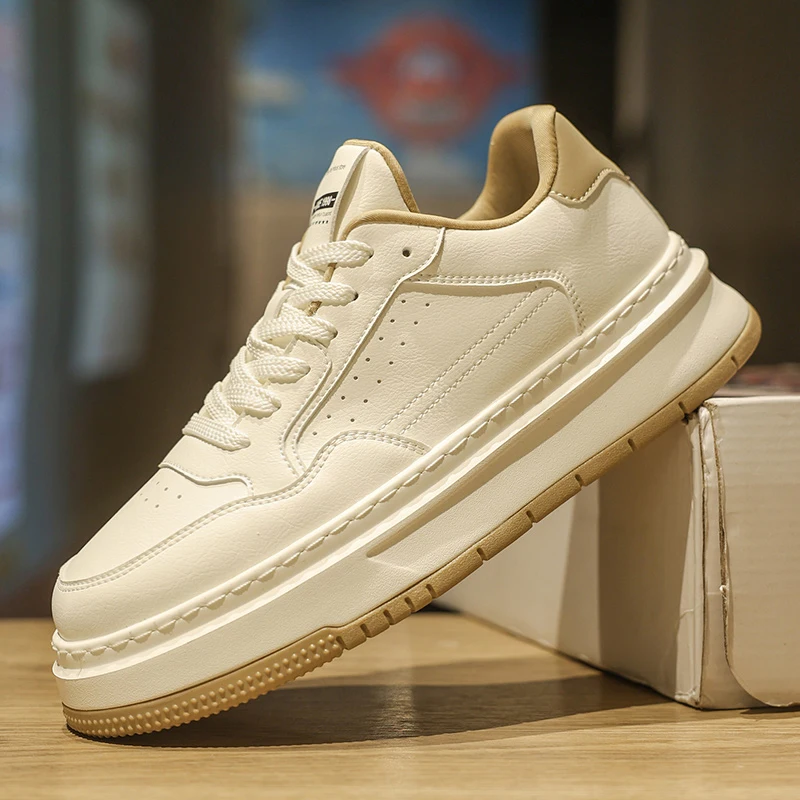 Men's Best-selling Versatile All-season Soft-soled Low-top Round-toed Large-sized Simple Color-blocked Vulcanized Board Shoes