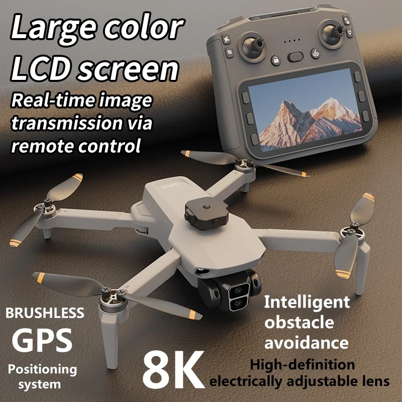 EIS 360 Obstacle Avoidance Remote Control With Screen GPS Brushless Drone With 8K HD Camera Obstacle Avoidance Drone Toy Gift