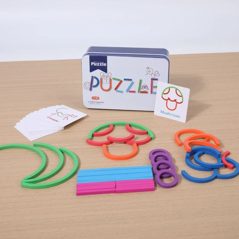 Drewniane zabawki dla dzieci wczesna edukacja kształt tablica przedszkole drewniane kreatywne Puzzle klocki dopasuj zabawki edukacyjne Montessori