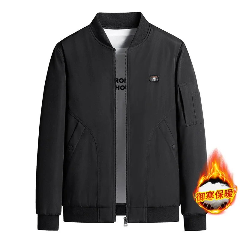 Men's plus Size Cotton-Padded Jacket Autumn Winter Baseball Collar Workwear Pilot High-Quality Thickened Men's Coat