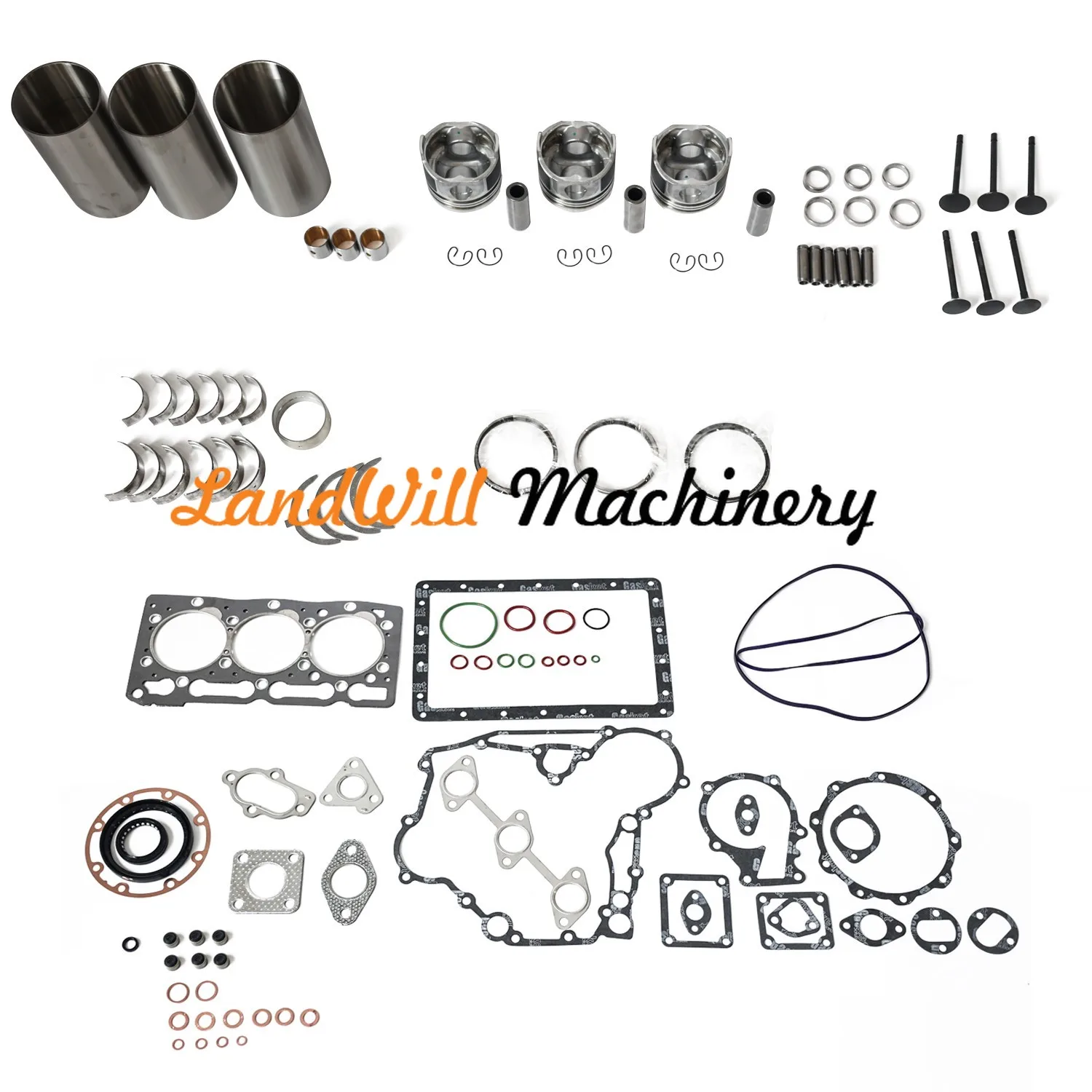 Overhaul Rebuild Kit + Connecting Rod + Crankshaft Fits For Kubota D1105 Engine
