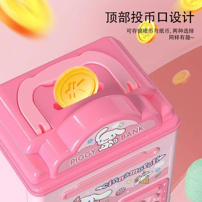 Kawaii سانريو مرحبا كيتي حصالة جديدة لطيف حصالة على شكل حيوان صغير آمن البنك ATM عملات النقدية توفير كلمة المرور مفتاح قفل عيد الميلاد الفتيات هدية #6