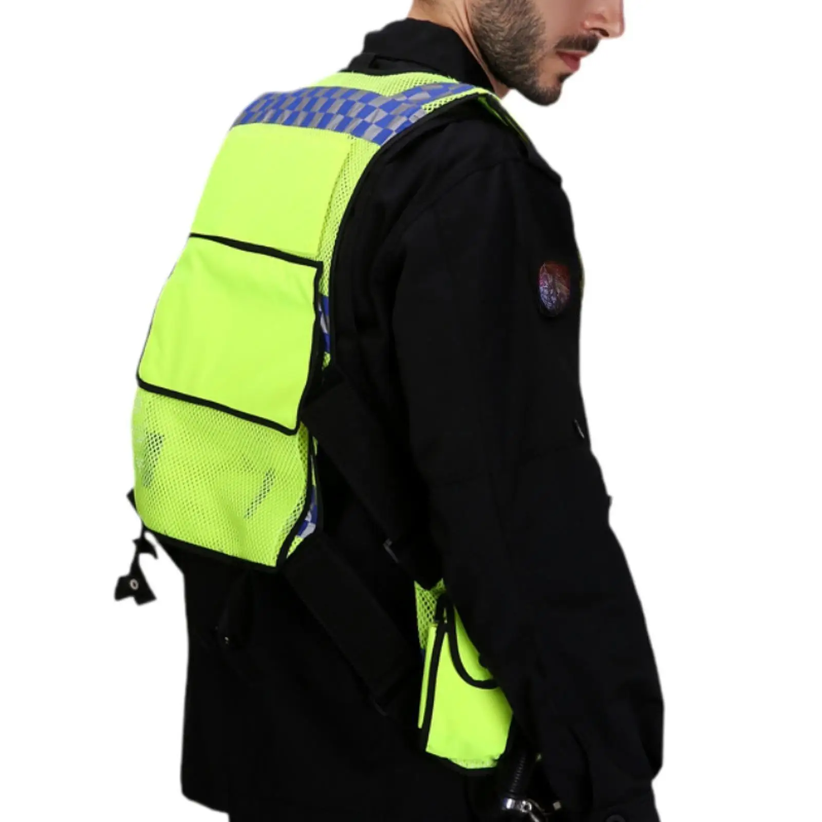 Reflective Safety Vest for Adults Lightweight Breathable Work Clothing with Pockets for Cycling Walking Biking Hiking Outdoor
