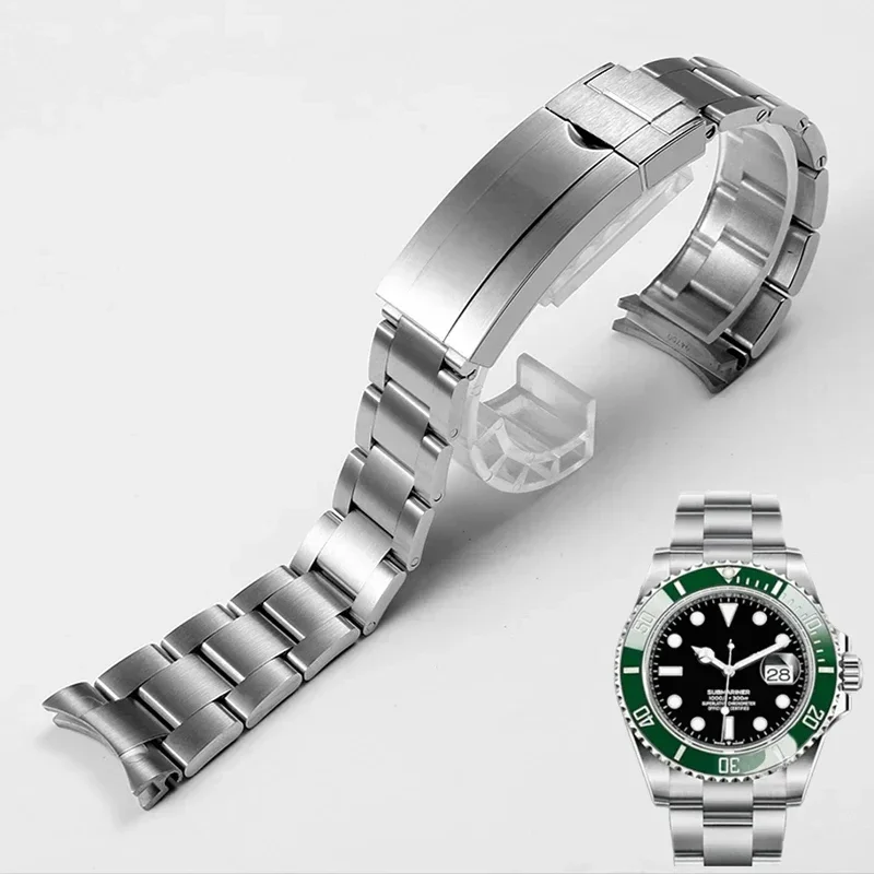 Cinturino per orologio Rolex DAYTONA GMT SUBMARINER, accessori per orologi, cinturino in metallo, catena per orologio in acciaio inossidabile 904, 20 mm, 21 mm, 2027.