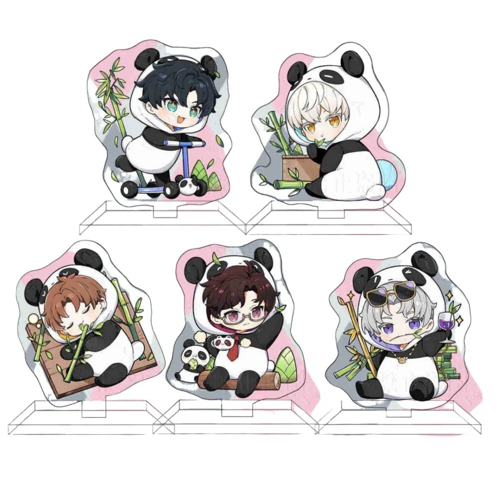 

Guo Xiao Luo Anime Peripheral Store Cartoon panda Fans Gifts HD Figure Q Edition Acrylic Stand Pendant Bag Decor Accessories