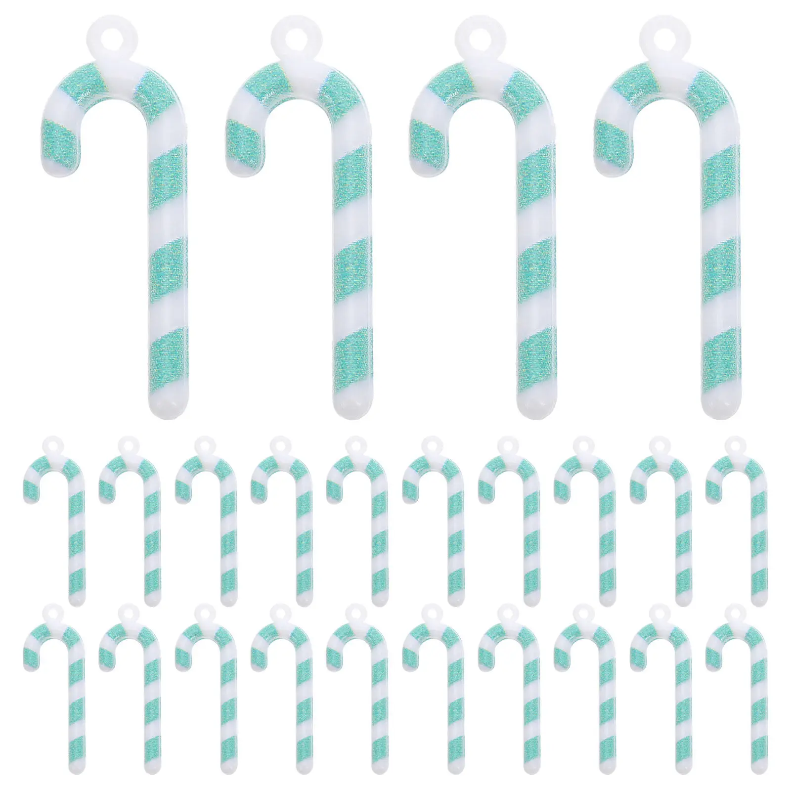 

50 шт. миниатюрных украшений в виде леденцов из смолы, зеленые декоративные элементы для поделок, подвески для рождественских вечеринок, материалы для DIY