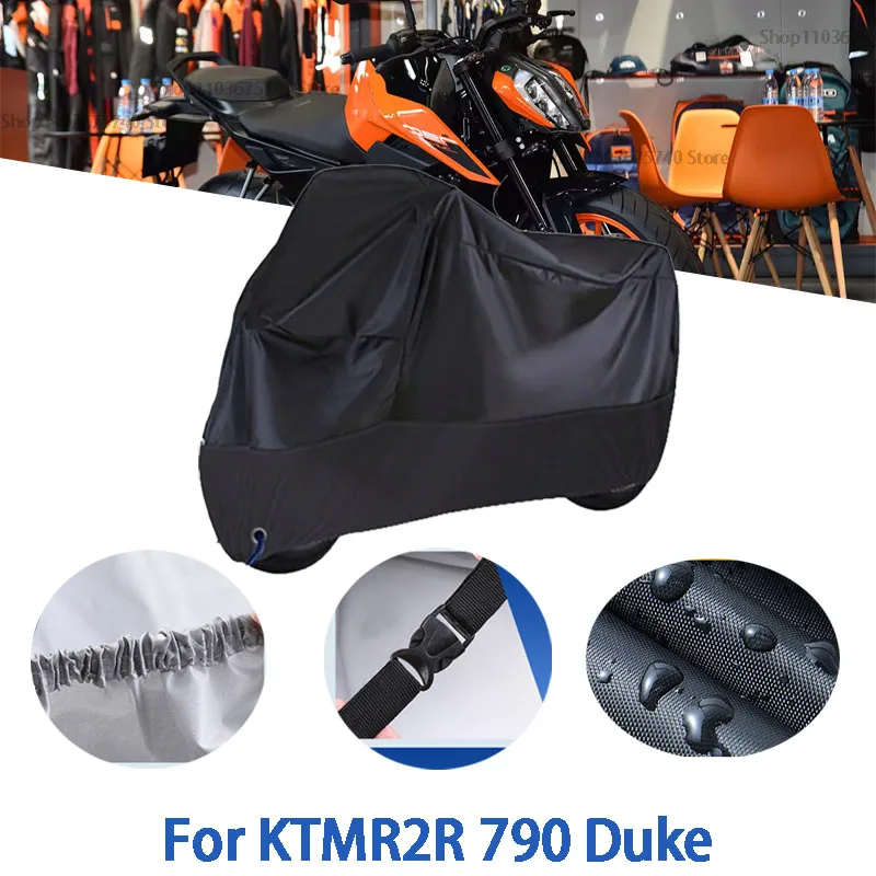 

Motorcycle Full Covers For KTMR2R 790 Duke Car Outdoors Sun Protection Dust No Ear Thickened Oxford Clothcover Accessories