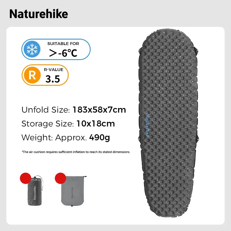 Naturehike Aufblasbare Matratze 2-Personen-Campingmatte Outdoor Ultraleichte 1-Personen-Isomatte 3,5 R-Wert Luftkissen-Reisematte 8
