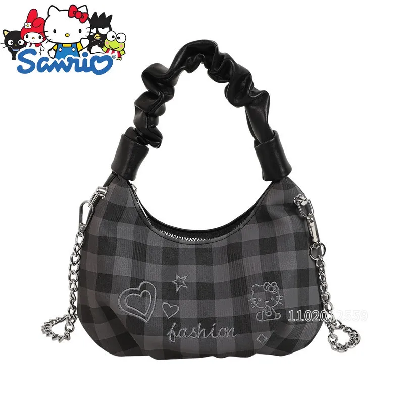 

Sanrio Hello Kitty New Women's Handbag Cartoon Cute Embroidery Women's Shoulder Bag Fashion Trend Women's Bag Large Capacity
