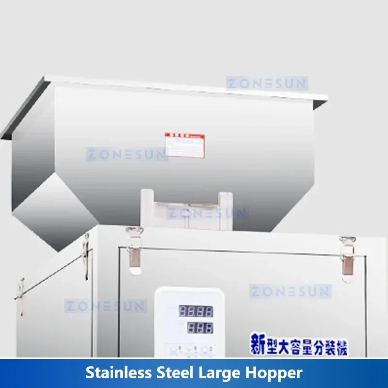 ZONESUN ควบคุมดิจิตอลอนุภาคมันฝรั่งทอดบรรจุเครื่องชีสพัฟขนม FILLER บรรจุภัณฑ์เครื่องชั่งน้ําหนักอุปกรณ์ ZS-FZ1000L