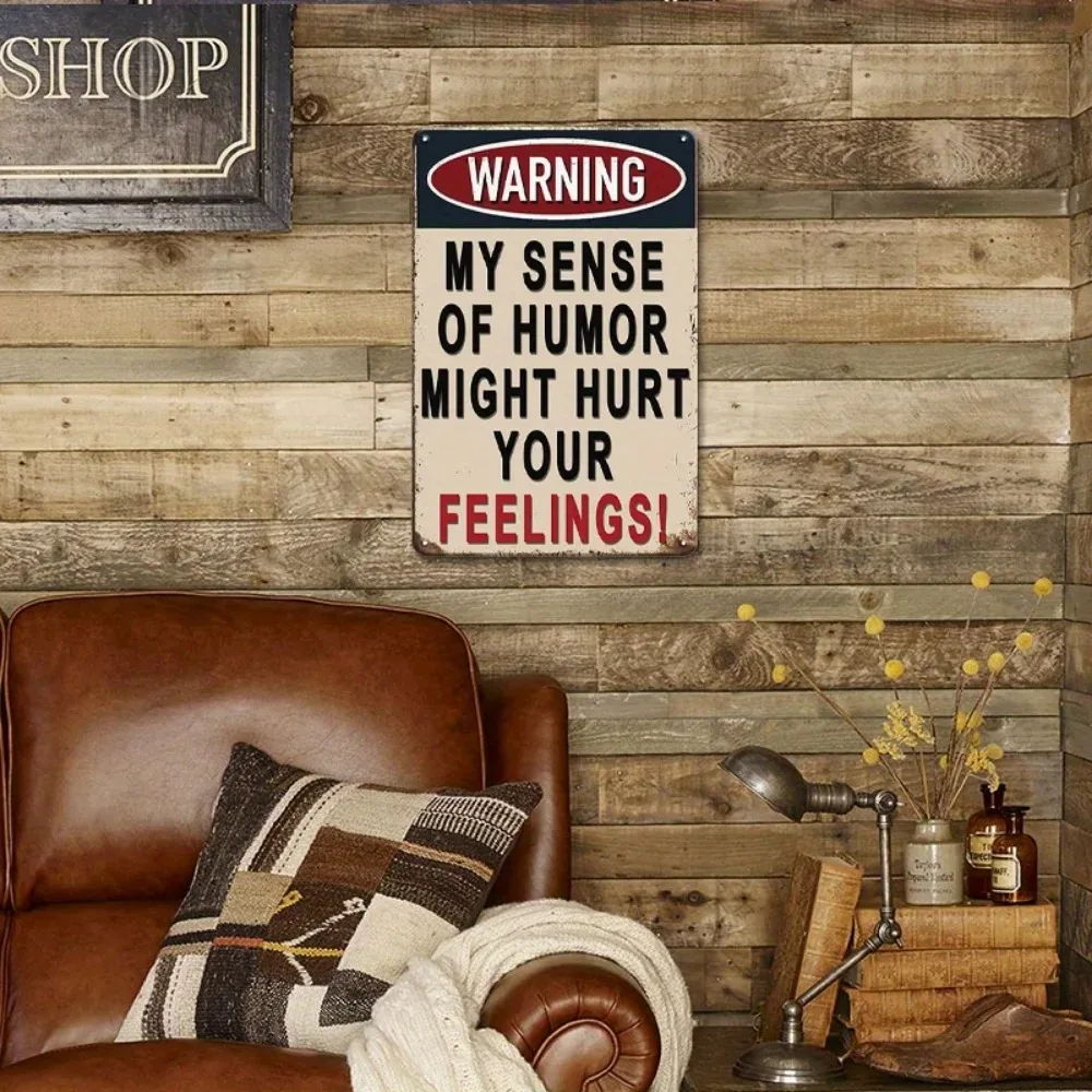 

LUXJESTHURT "Humor Hurt Sign" Premium Metal Art | Comedy Wit Decor for Clubs, Galleries & Humor Aficionados