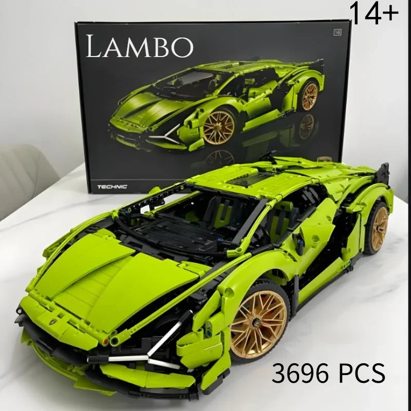 3696 Uds. Técnico Sian FKP 37 SuperCar montar rompecabezas modelo 42115 ladrillos para niños adultos suministros para fiestas regalos de cumpleaños