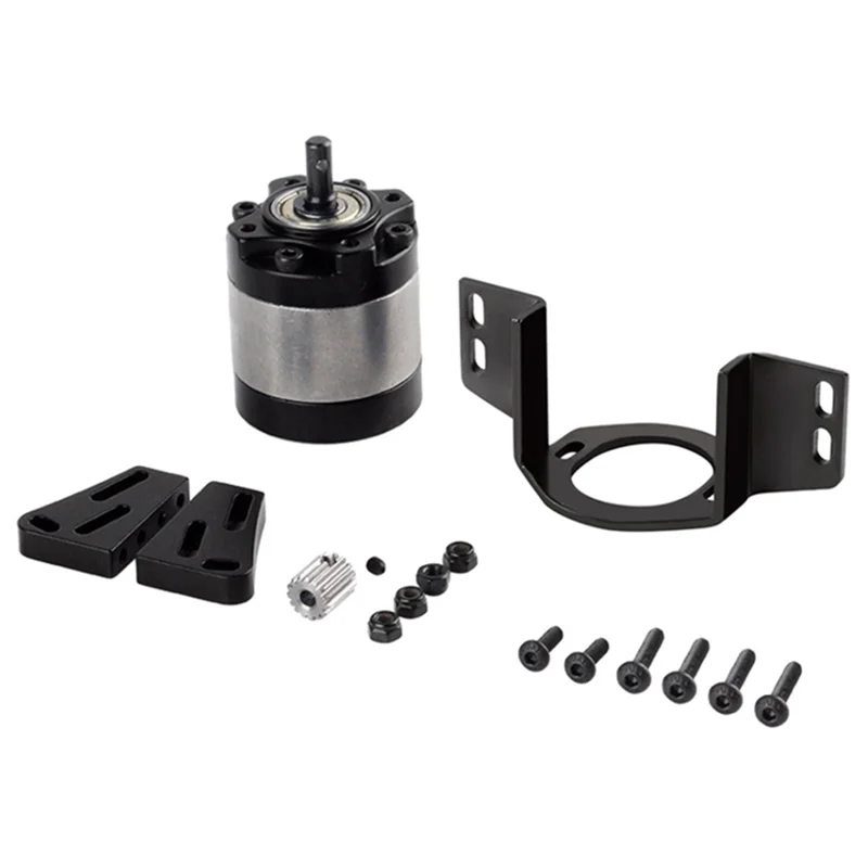 

ABUM-External Carbon Brush 540 Brushed Motor 80T With 1:5 Reduction Gearbox For 1/14 Trailer 1/10 RC Car Crawler SCX10 TRX4 Part