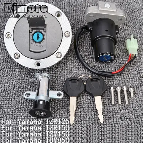 TZR 125 150 Fuel Gas Cap Ignition Switch Seat Lock with Key Kit For Yamaha TZR125 TZR150 TZM150 TDM850 TDM 850 TZM 150