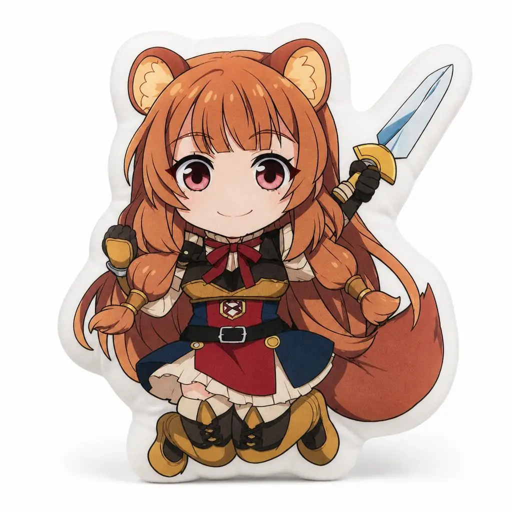The Rising Of The Shield Hero Raphtalia Anime Plush Pillow Cushion Irregular Stuffed Throw Pillow Home Decor Gift Sofa Bed