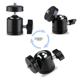 Outdoor Mini BallHead Tripod Three Hole Head of 360 Swivel Camera Ballhead for 1/4 Screw Mount Stand Camera Accessories