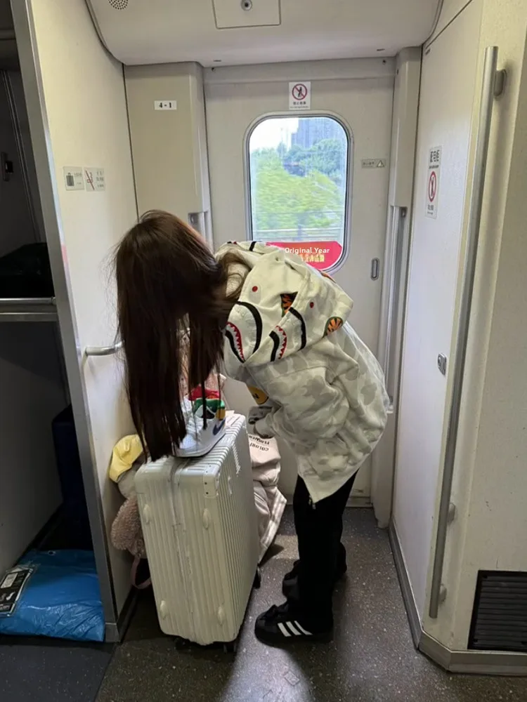 

Женская камуфляжная толстовка с капюшоном Thiened Loose Fit Street Sle Jaet, осень-зима, толстовка с двойной кепкой на подкладке, High Street Ou...