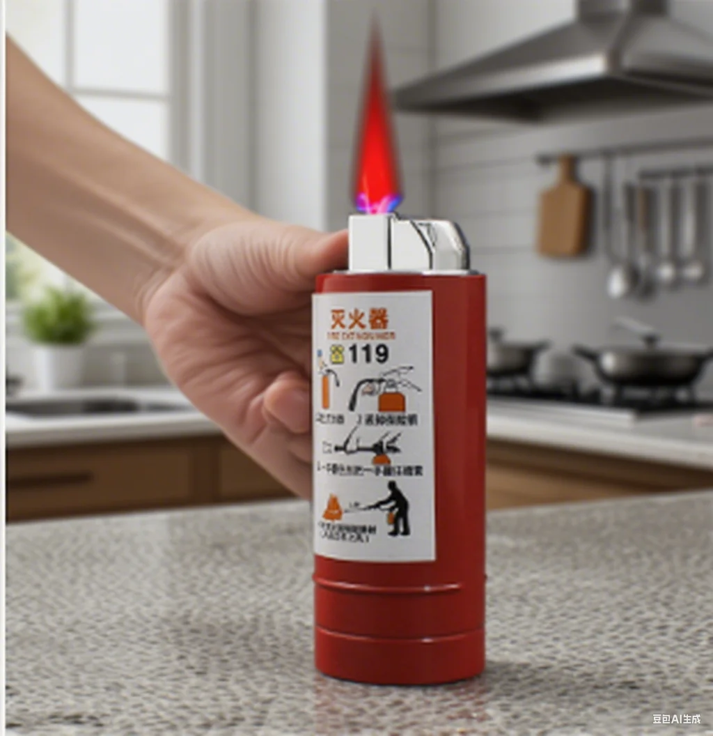 

New Fire Extinguisher Torch Lighter Metal Flash Light Free Fire Butane Gas Pipe Lighter Unusual Inflated Cigar Cigarette Lighter