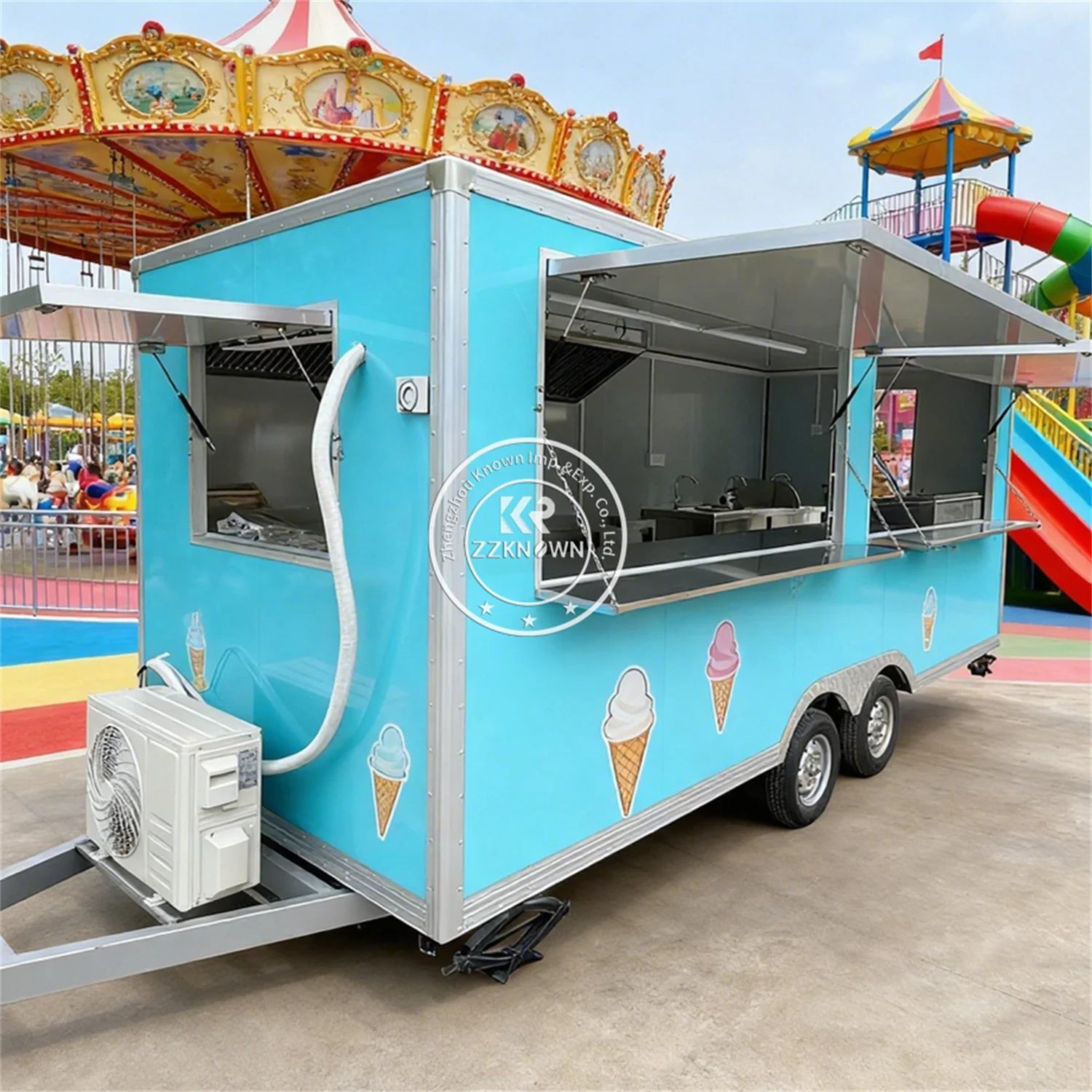 

Mobile Food Truck Trailer Fully Equipped Custom Size Color Mobile Kitchen Hot Dog Cart Fast Food Truck For Sale Usa