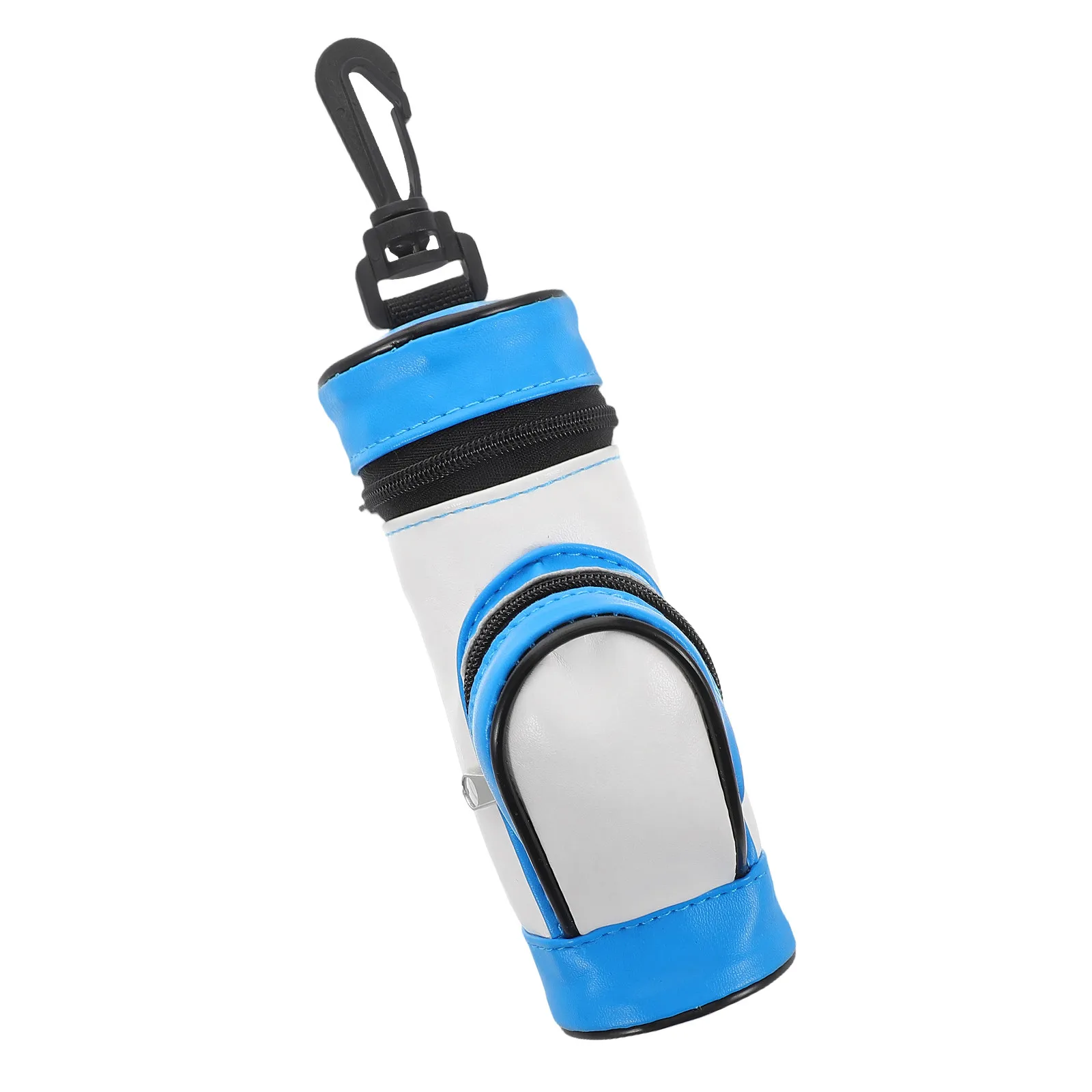 Golf Ball Bag PU Material Lightweight Portable Three Ball Capacity Tee Holder Clip Golf Accessories Pouch Storage