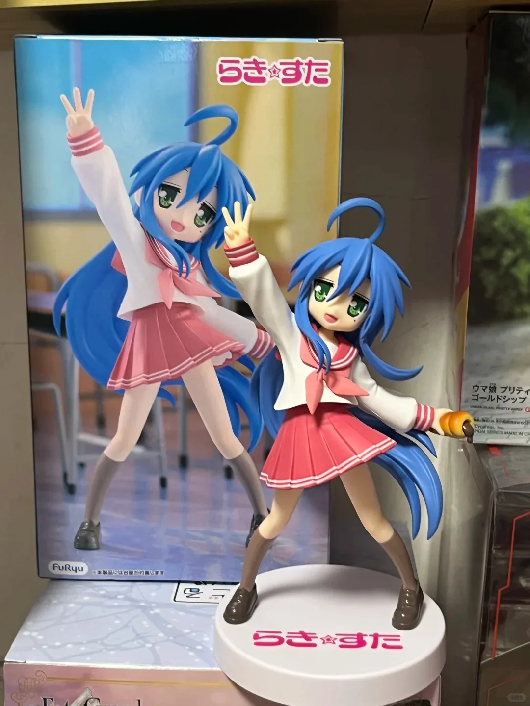 18CM Anime Izumi Konata Figur LuckyStar Figur Auf Lager Original FuRyu Modell Spielzeugpuppe Actionfigur Sammlerstück Geschenk PVC – Detail 7