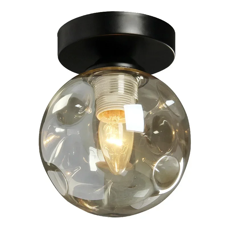 Lámparas de techo LED modernas de cristal para el hogar, lámparas de techo para dormitorio, pasillo, corredor, lámpara de techo, Lustre, bombilla E27