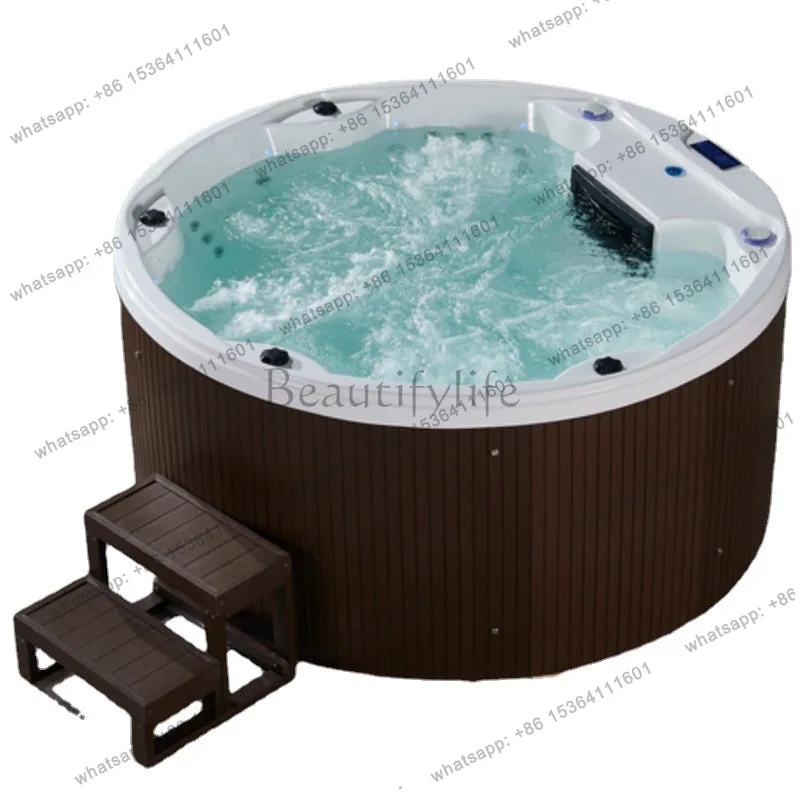 Big pool round massage large bathtub SPA pool homestay hotel constant temperature surf massage