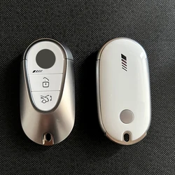For Mercedes Benz C E S Class GLC EQS W206 W214 W223 V297 Car Key Shell Modified Accessories Remote Key Case Cover Decoration
