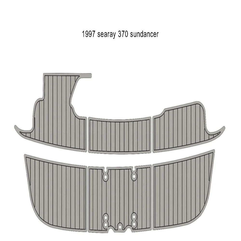 

1994-1997 searay 370 sundancer swim platform Pads 1/4" 6mm EVA teak floor SeaDek MarineMat Gatorstep Style Self Adhesive