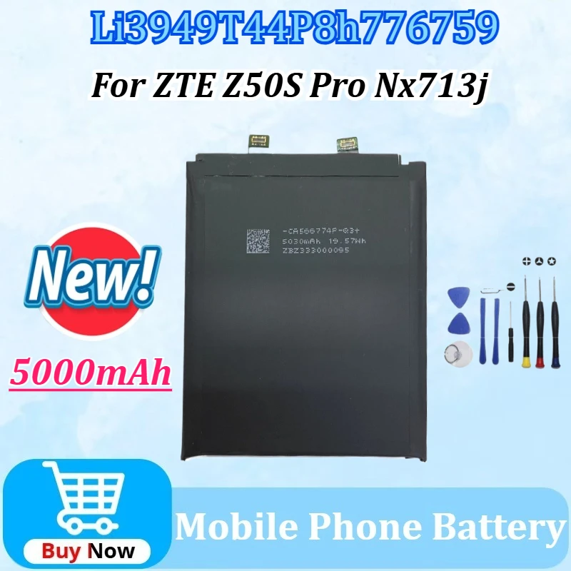 

New Li3949T44P8h776759 5000mAh Battery For ZTE Nubia Z50S Pro NX713J Mobile Phone 1ICP6/68/74 Mobile Phone Batteries