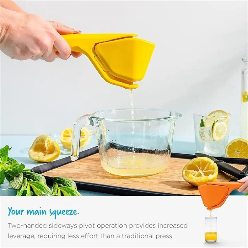 2pcs Foldable Manual Lemon Juicer for Citrus Easy Squeeze Portable Space Saving Kitchen Tool
