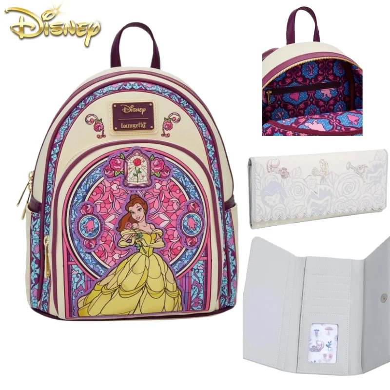

Новый женский рюкзак Loungefly Disney Belle Princess, красота и чудовище, товары в стиле аниме, милая сумка для отдыха, подарки на день рождения, игрушки
