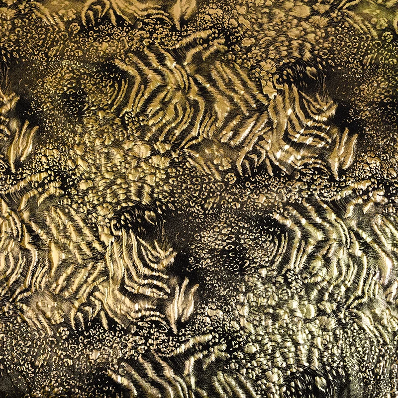 Стрейчевая ткань из спандекса 2024s, тигровая забра, ткань с фольгированным принтом, Одежда для танцев, ткань для Хеллоуина, праздников, платье для важных мероприятий