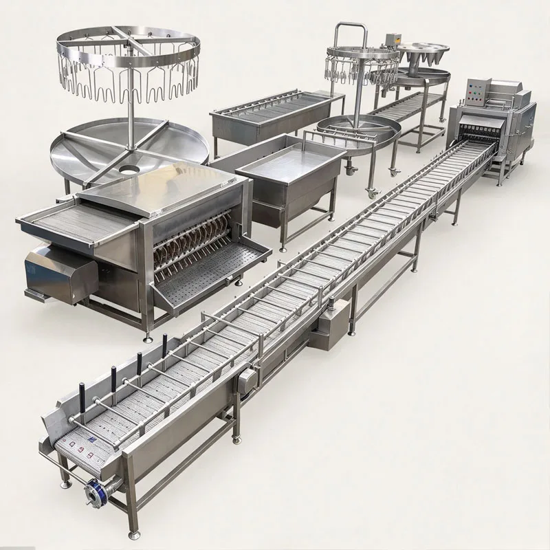 Poultry Slaughter Equipment Set Automatic Chicken Plucking Eviscerating Processing Line Customized