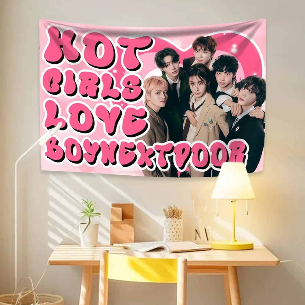 Kpop Boy Group نسيج Nextdoors العلم الأمريكي البوليستر ديكور المنزل الجدار الشنق غرفة نوم النوم خلفية الحفل راية المشجعين هدية #5