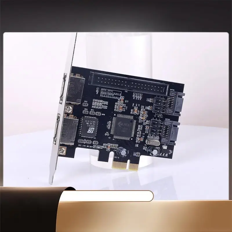

1 шт. SATA IDE PCI E Карта адаптера PCI E к SATA 2.0 + IDE ESATA X2 Комбинированный адаптер-конвертер RAID-контроллер-N35R