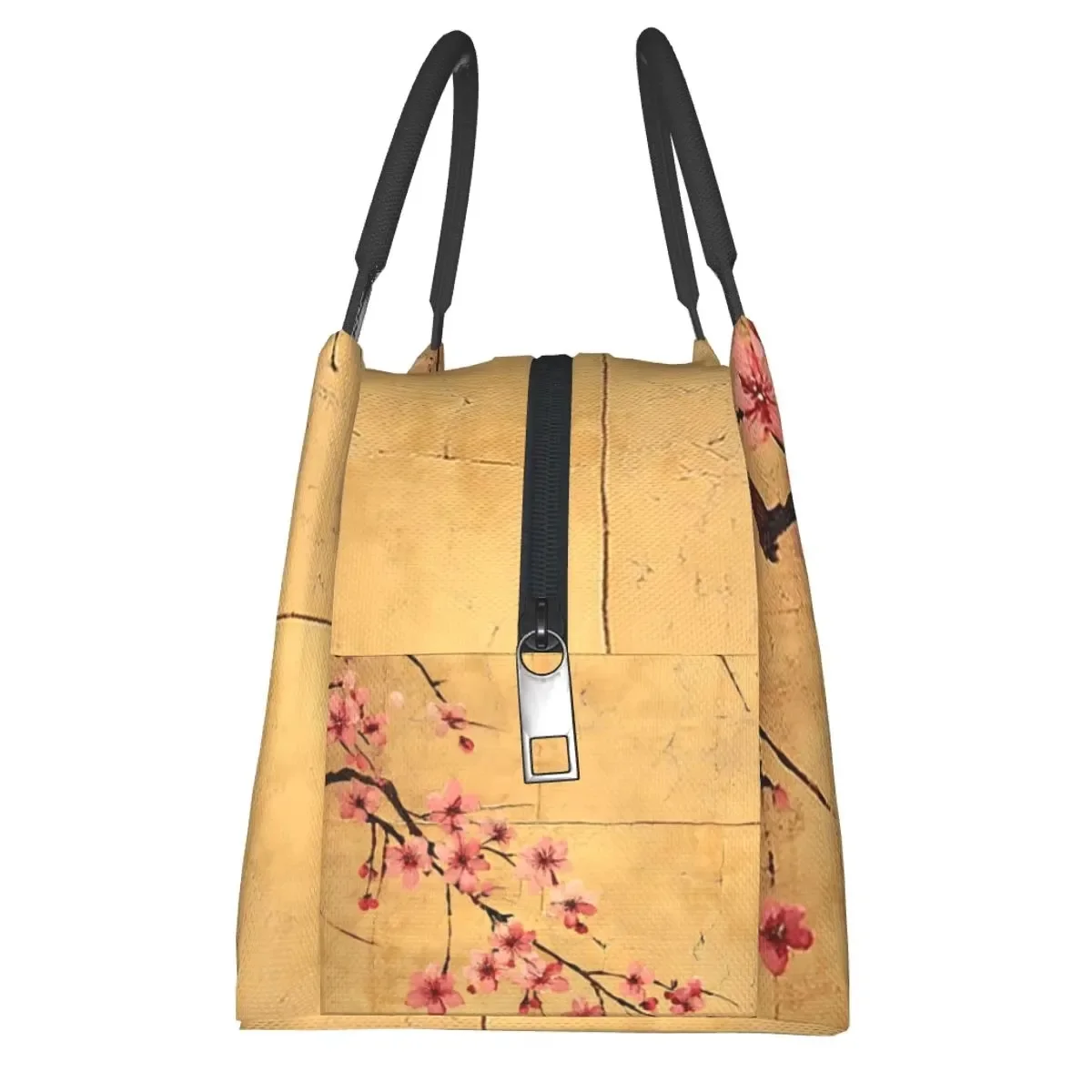 Sakura Cherry Blossom Insulated Lunch Bag Japanese Flower Print Tote for School Picnic Office