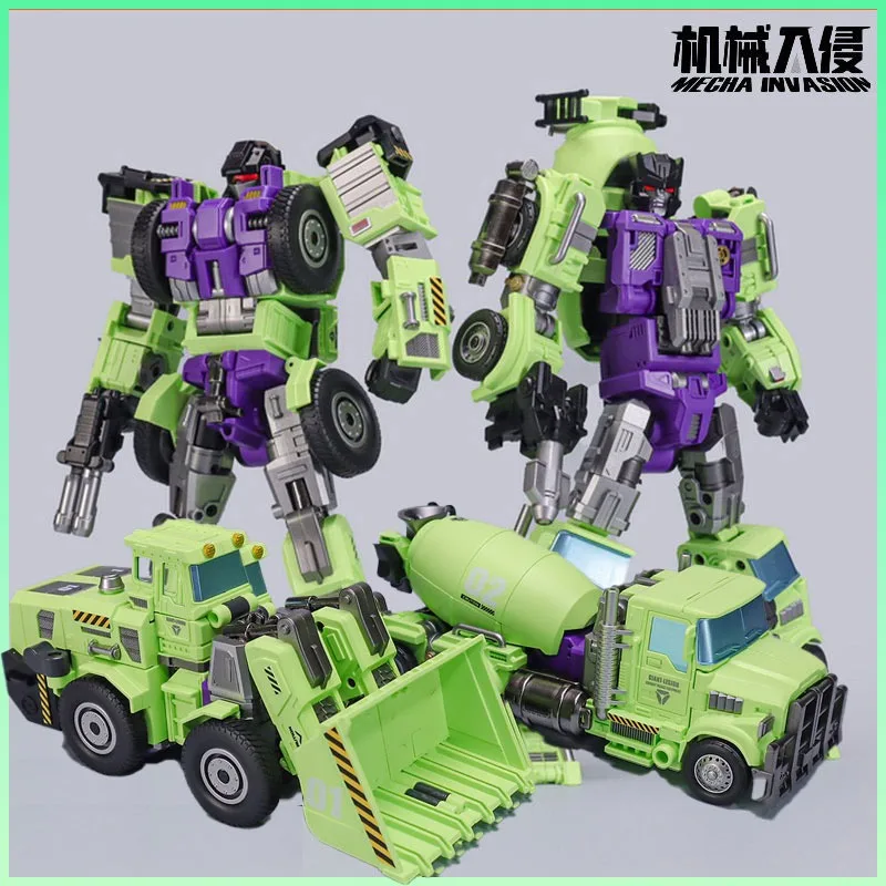 

Mech-Invation GIANT LEGION GLA-01+02 Devastator Forklift truck mixer truck Transforming toy composite model