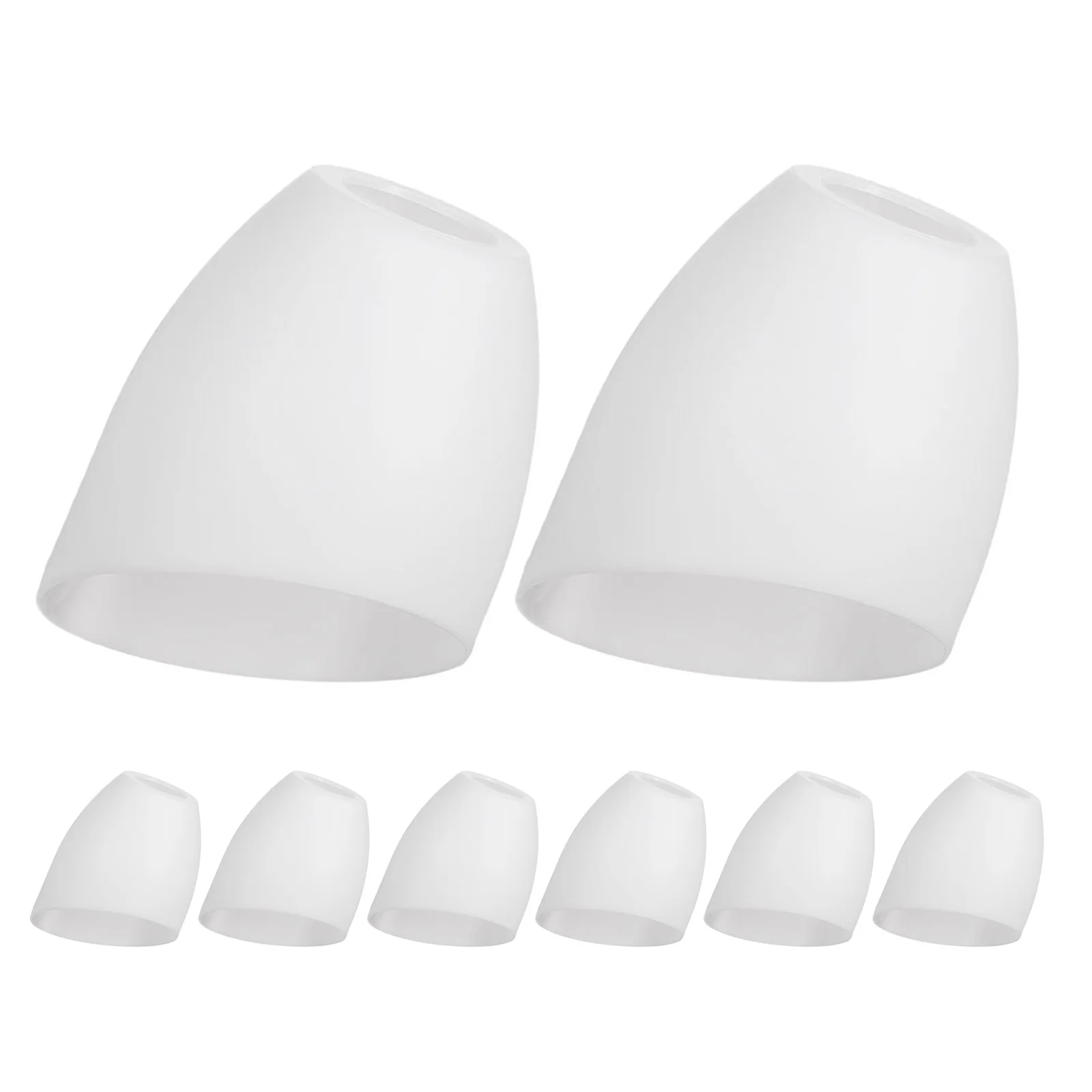 

8Pcs Angled Horseshoe Lamp Shade 32Mm Plastic Cover for Pendant Lamp Living Room Dining Area Ceiling Light Decor