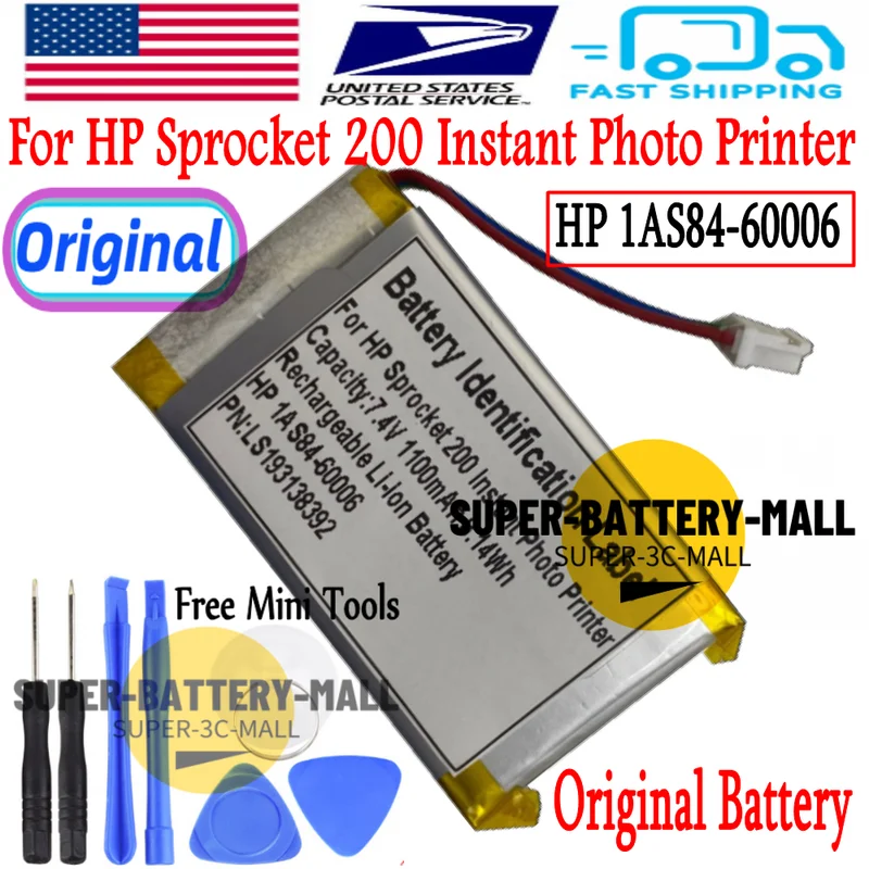 

USPS HP 1AS84-60006 Original Battery For HP Sprocket 200 Instant Photo Printer