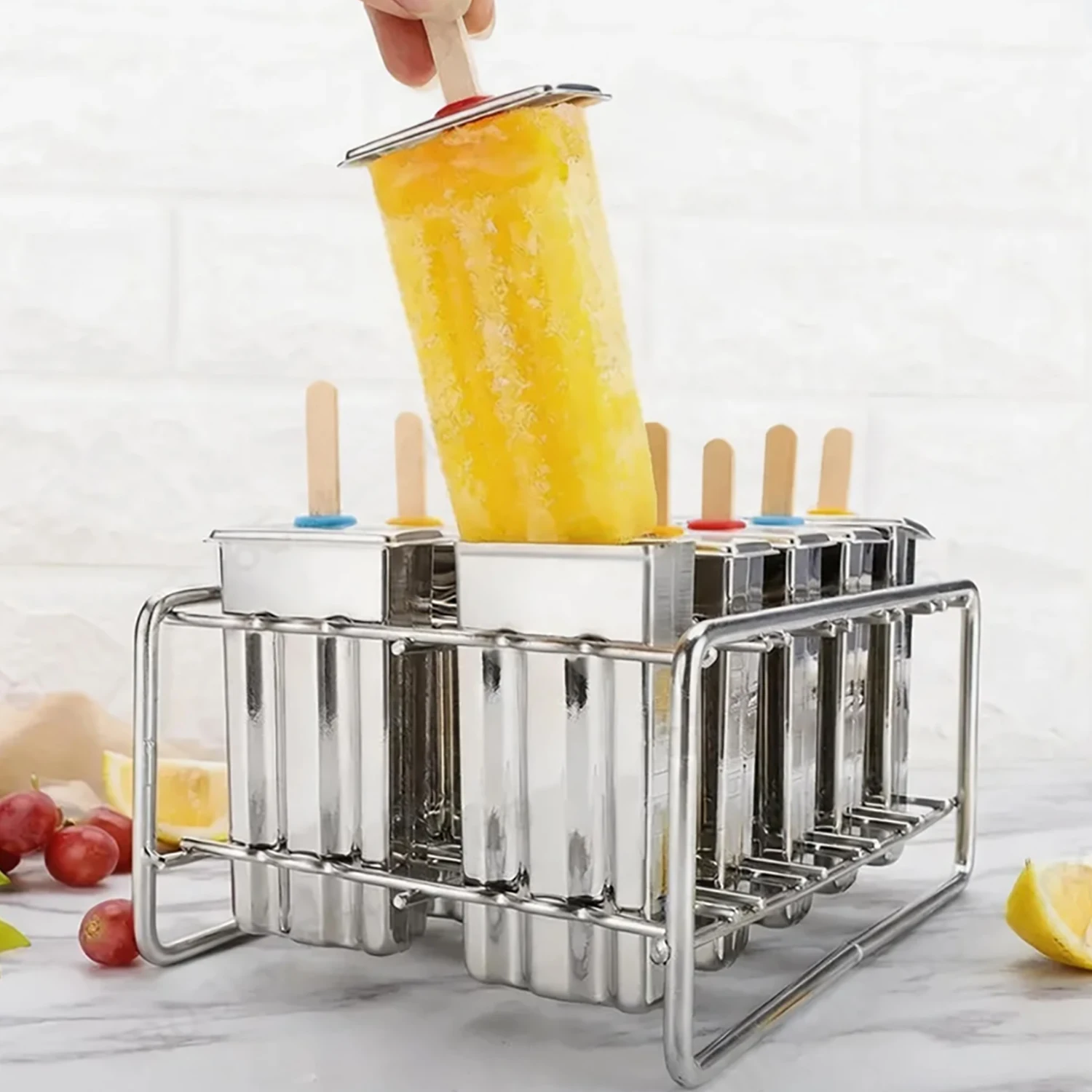 Ice cream mold stainless steel of 304 popsicle mold DIY handmade popsicle 10 pieces commercial