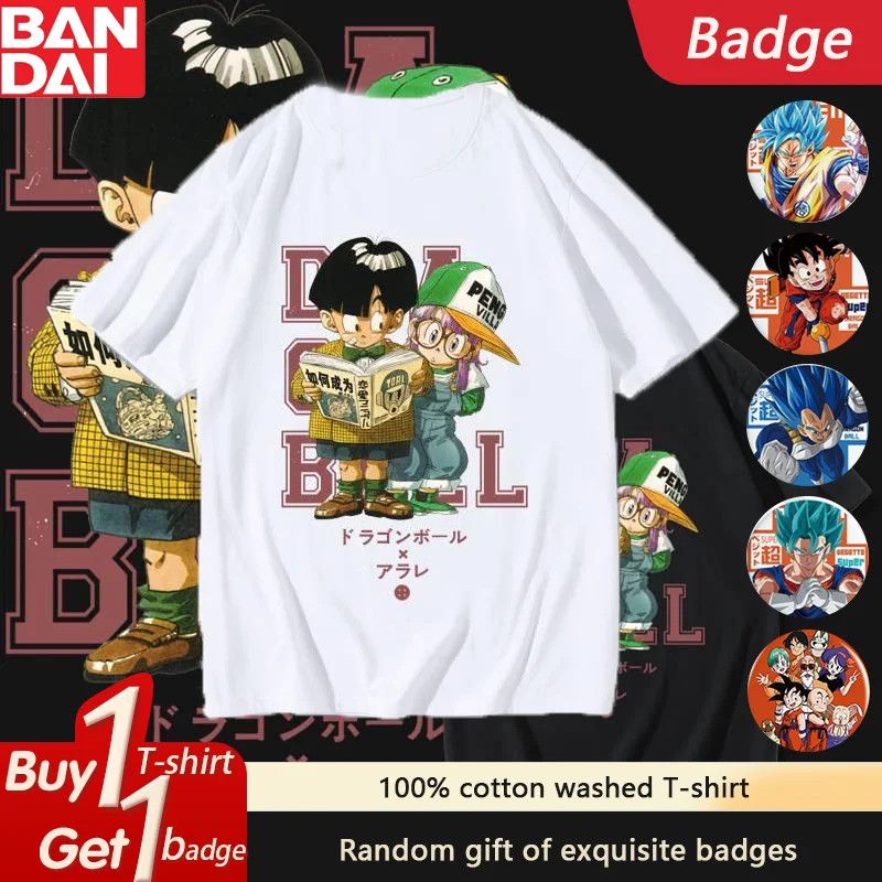 

Dragon Ball Joint Alalei Анимационные производные анимационные периферийные устройства для мужчин и женщин, хлопковый топ для пар, летний топ