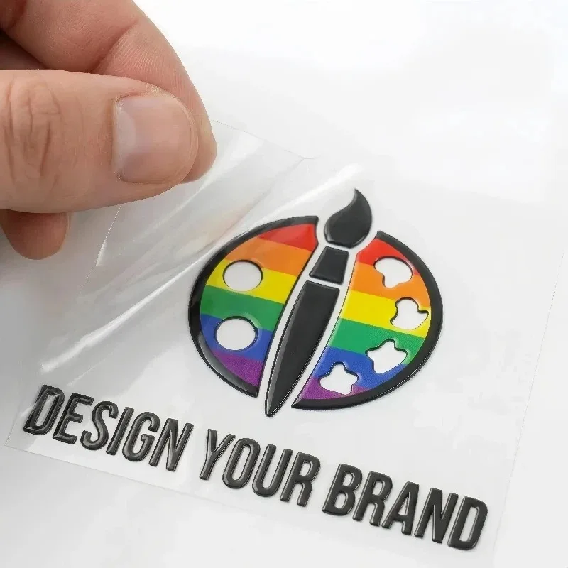 Autocollant de transfert UV DTF personnalisé en cristal, décalcomanie 3D gaufrée étanche pour tasses, verres, décoration de logo de marque DIY