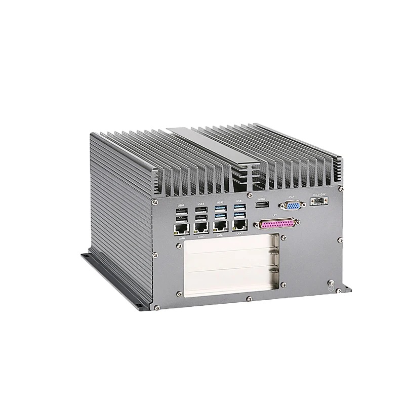 Fanless  Compact  Embedded i7 BOX PC  Industrial Computer 4LAN 10COM 10USB With 3xPCI expansion slot